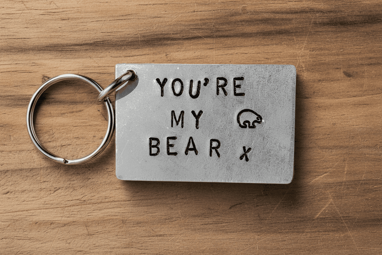 You're My Bear Keyring Fathers Day Anniversary Personalised Keychain