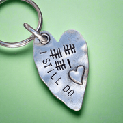 16 Tally Mark Keyring Husband Wife Gifts 16th Anniversary 16 Years Love Heart Keychain I Still Do