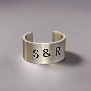 Personalised Ring Pewter Jewellery Girlfriend Boyfriend Unisex Anniversary Gift