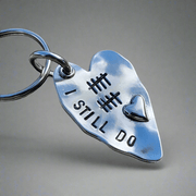 10th Anniversary Gift Tally Mark 10 Years Keychain