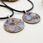 Amethyst Moonstone Orgonite Necklace