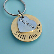 Still The One Keyring Husband Wife Gifts Anniversary Boyfriend Girlfriend Personalised Brass Keychain