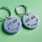 We Still Do 10th Wedding Anniversary Gifts Personalised Aluminium Tally Keychain