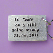 12 Years On And Still Going Strong 12th Wedding Anniversary Gifts Keyring Keychain