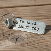 I'm Nuts About You Keyring Funny Gifts Anniversary Birthday Keychain