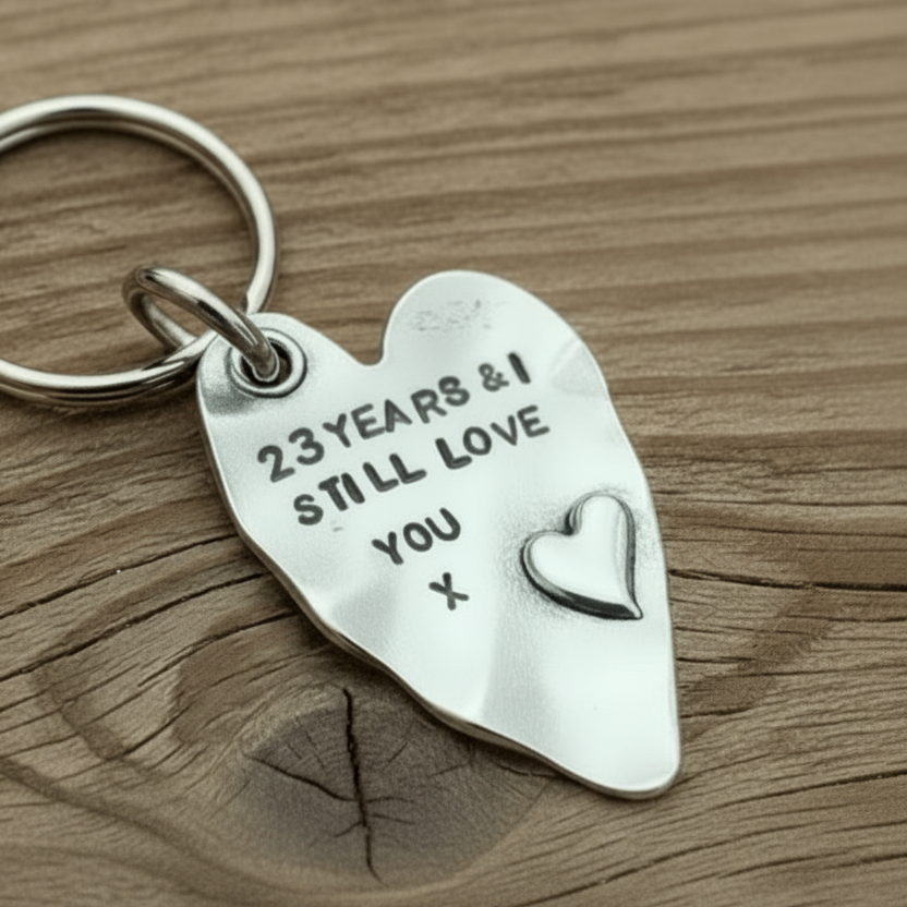23rd Anniversary 23 Years Gifts Love You Keychain