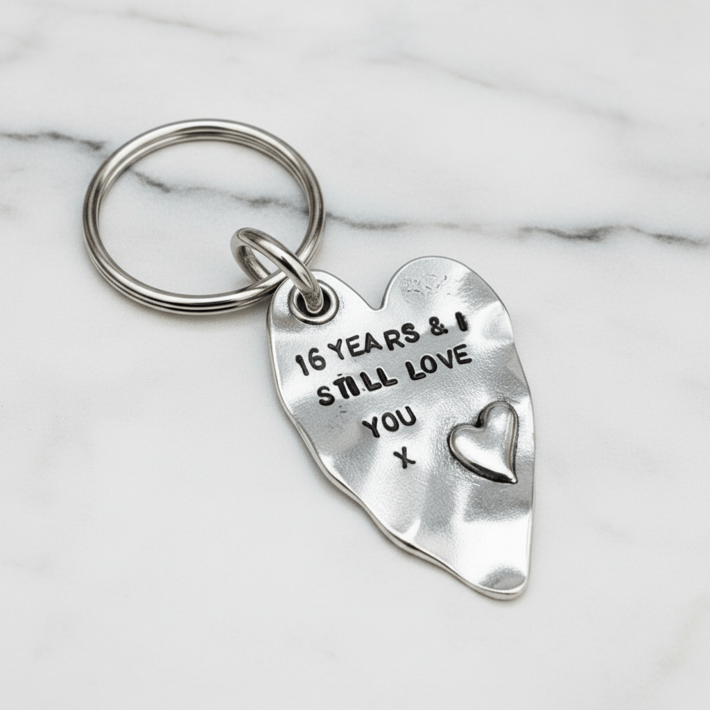 15th Anniversary 15 Years Gifts Love You Keychain