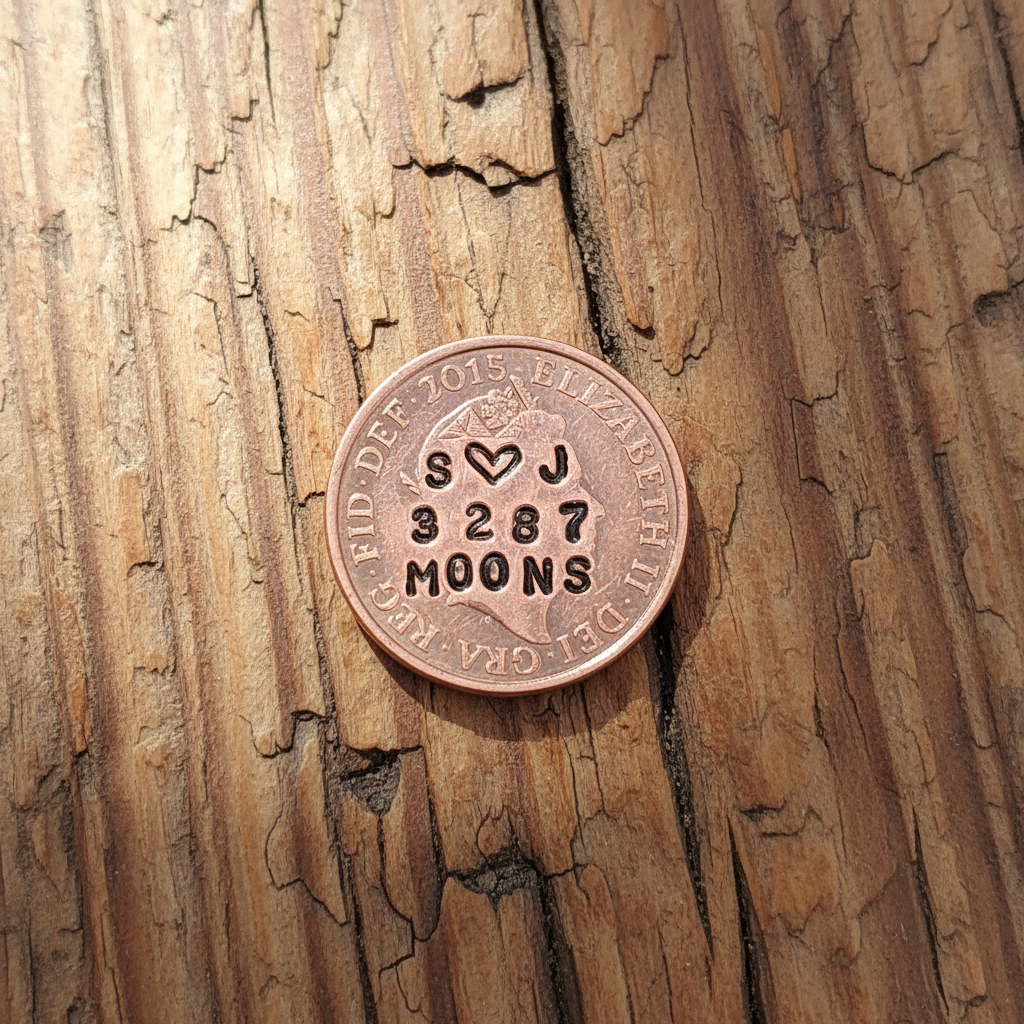 22nd Anniversary 3287 Moons Penny Personalised 22 Years