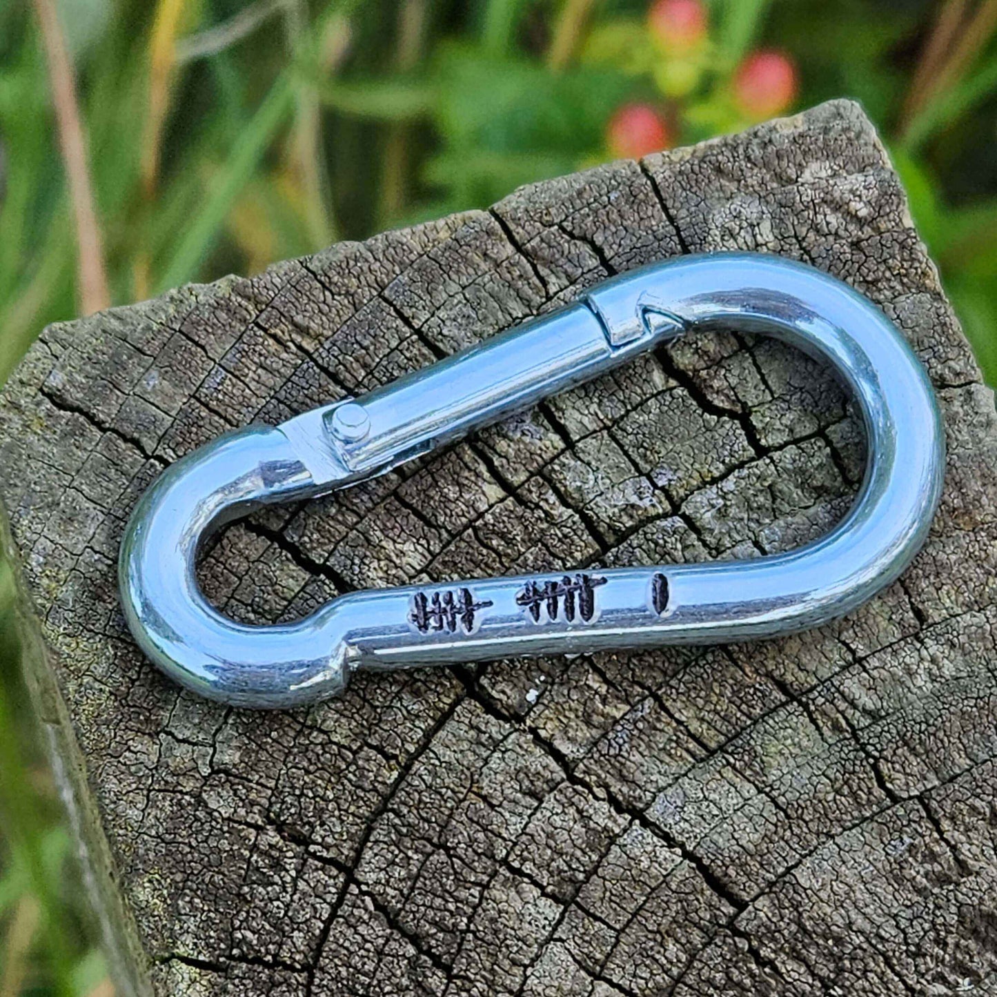 11th Anniversary Gift Personalised Steel Keychain