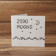 6th Anniversary 6 Years 2190 Moons Personalised Anniversary Card