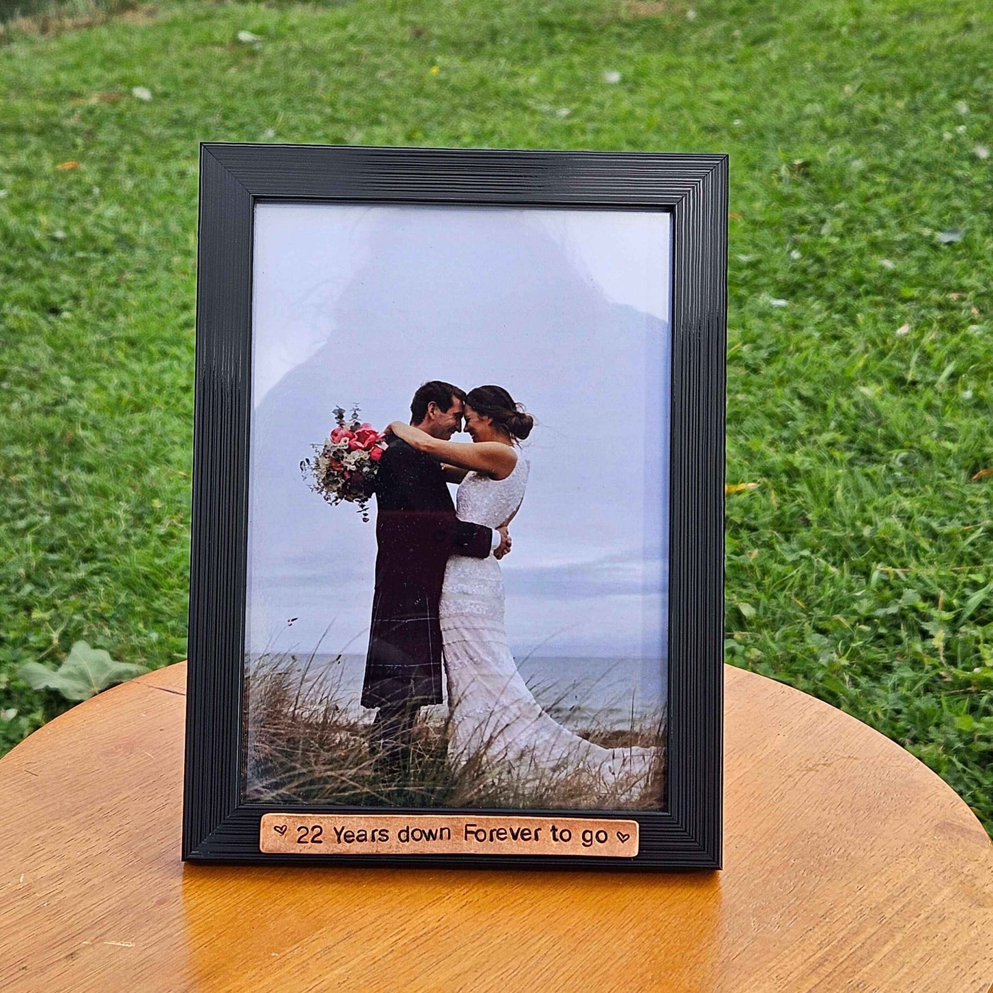 22nd Anniversary gift Frame Gifts 22 Years Down Copper Plaque
