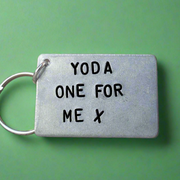 Yoda One For Me Cute Star Wars Keychain Keyring Gifts For Him Her Christmas Birthday Anniversary