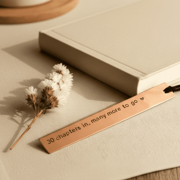 30th Anniversary Bookmark 30 Chapters In Bronze Gift Personalised