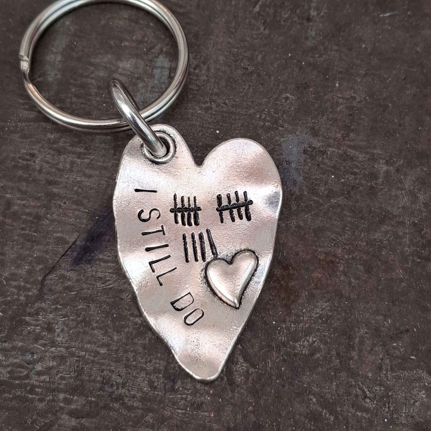 14th Anniversary Tally Mark Keyring Husband Wife Gifts 14 Years