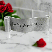 Be My Valentine Scroll Handmade Metal Ornament Personalised Valentines Day Gift