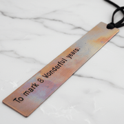 Bronze Bookmark Personalised 8th Wedding Anniversary Gift Hand 8th Anniversary Gift Bronze BookmarTraditional 8 Years Handmade