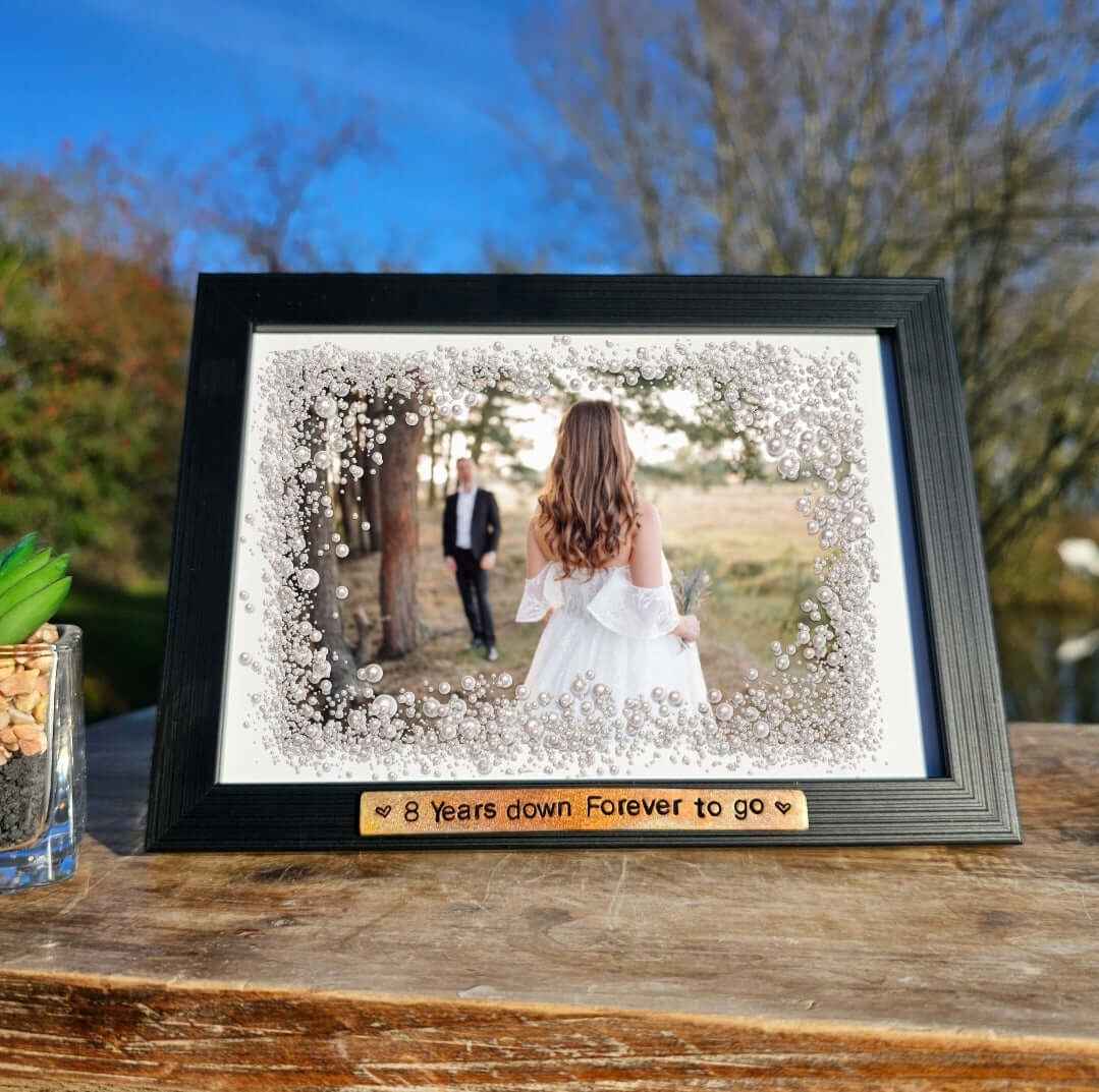 8th Wedding Anniversary gift Frame Gifts 8 Years Down Bronze Plaque