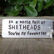 Hand Stamped Personalised Keychain Keyring Anniversary Gifts