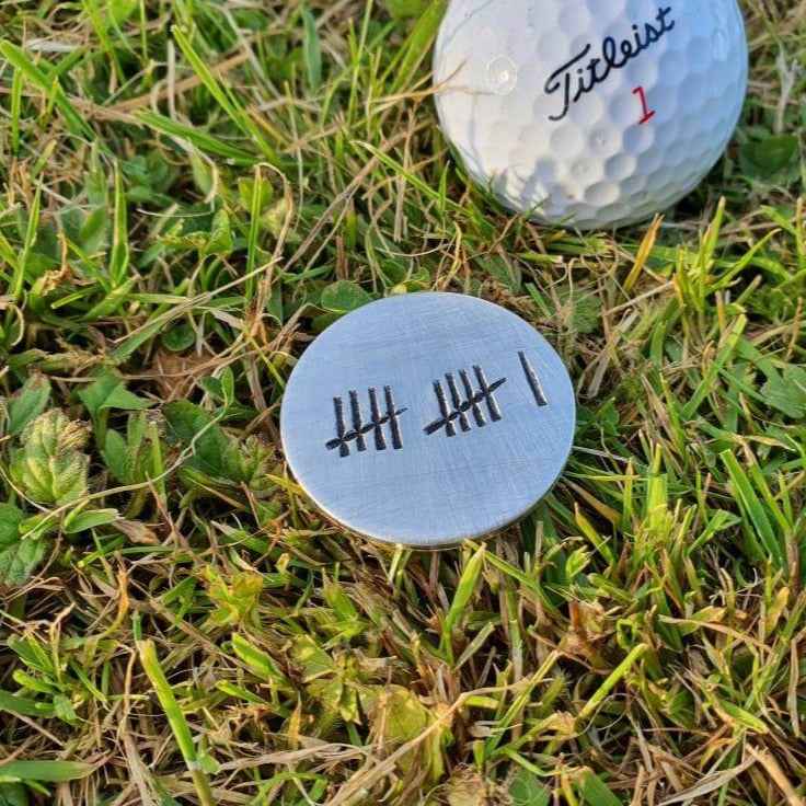 11th Anniversary 11 Tally Mark Golf Ball Marker Husband Gifts