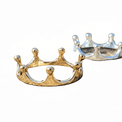 Hand Stamped Personalised Keychain Keyring Anniversary GiftsDesigner Gold Princess Crown Ring