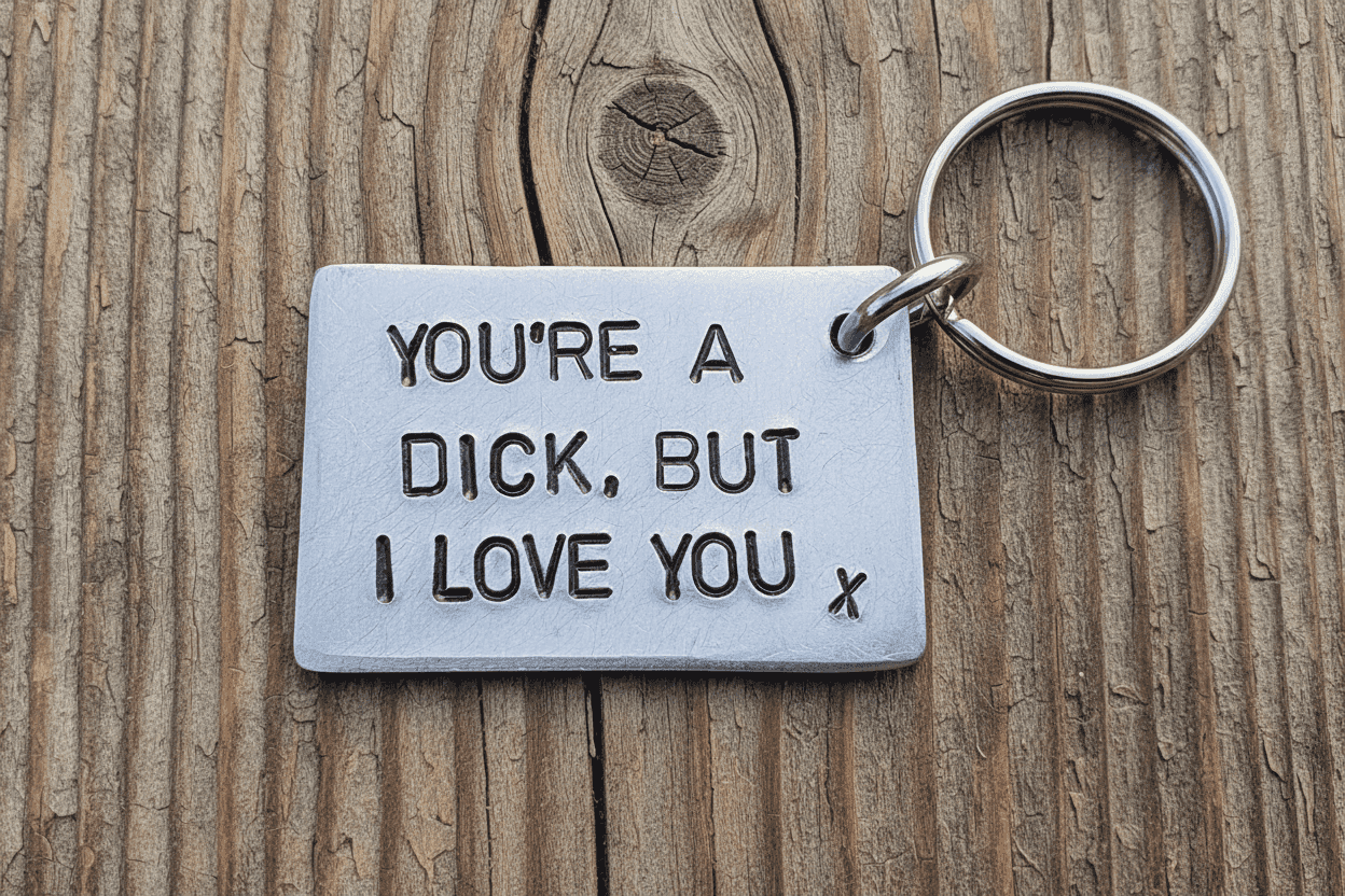 You're a Dick But I Love You Funny Keychain KeyRing 