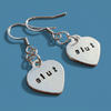 Silver Slut Earrings Alternative Jewellery Offensive Dangle Earrings