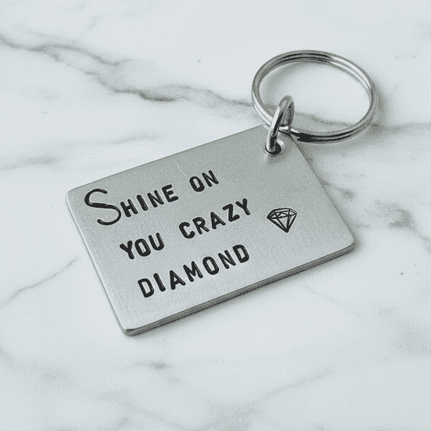 Shine On You Crazy Diamond Pink Floyd Lyrics Keychain