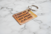 Bronze Keychain 8 Years Ago I Married My Best Friend 8th Anniversary 