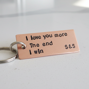 Copper I Love You More The End I Win 7th Anniversary Keychain Keyring