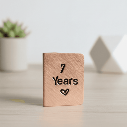 7th Anniversary Gifts Handcrafted Copper Anniversary Card