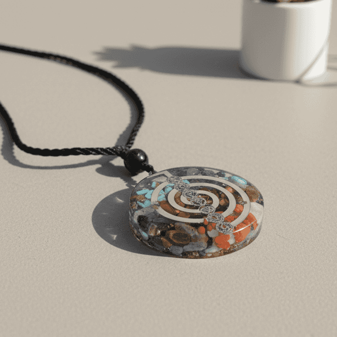 Handmade 7 Chakras Pendant Orgone Gemstone Necklace Jewellery