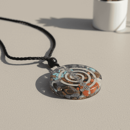 Handmade 7 Chakras Pendant Orgone Gemstone Necklace Jewellery