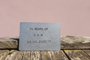 10 Years Personalised 10th Wedding Anniversary Card Gifts Tin Aluminium Wallet Card