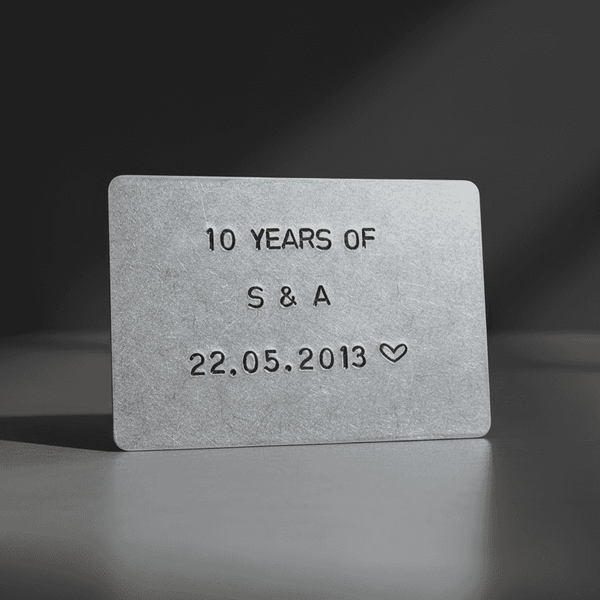 10th Wedding Anniversary Card