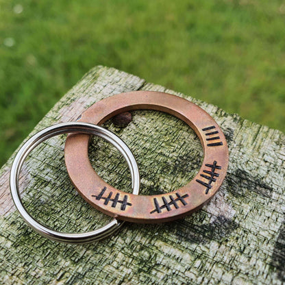 Tally Mark Of 19 Years Infinity Ring Keychain 19th 19th Anniversary gift Wedding Anniversary Gifts Husband Wife Keyring