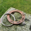 Tally Mark Of 19 Years Infinity Ring Keychain 19th Bronze Wedding Anniversary Gifts Husband Wife Keyring