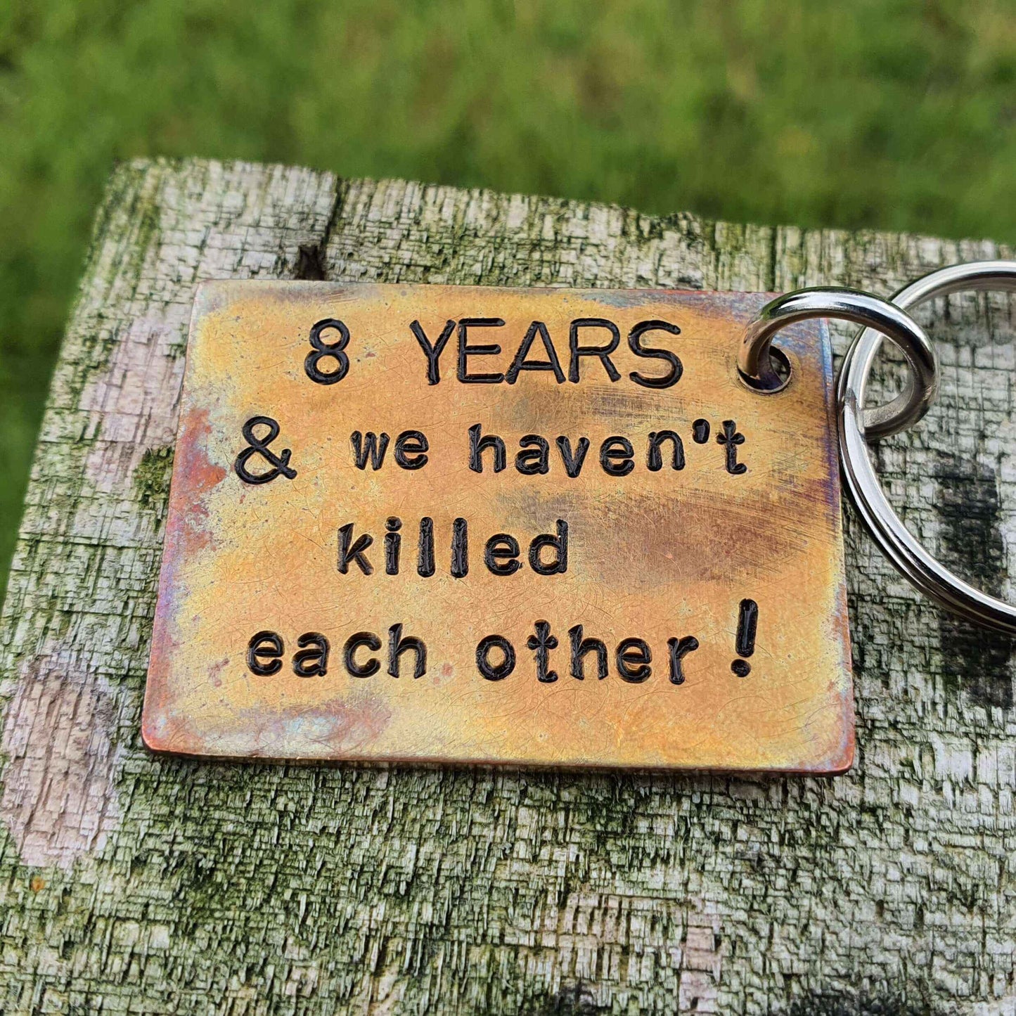 8th Anniversary Gifts 8 Years Keychain Keyring