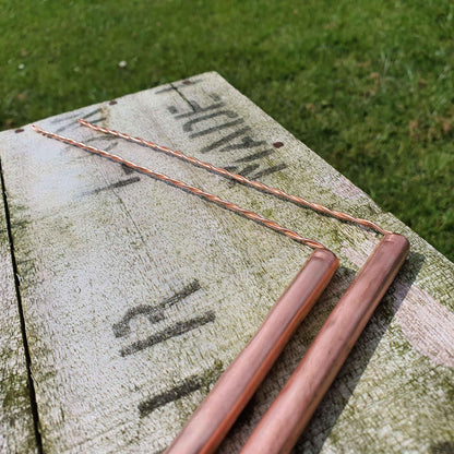 Pair Handmade Pure Copper Dowsing Rods