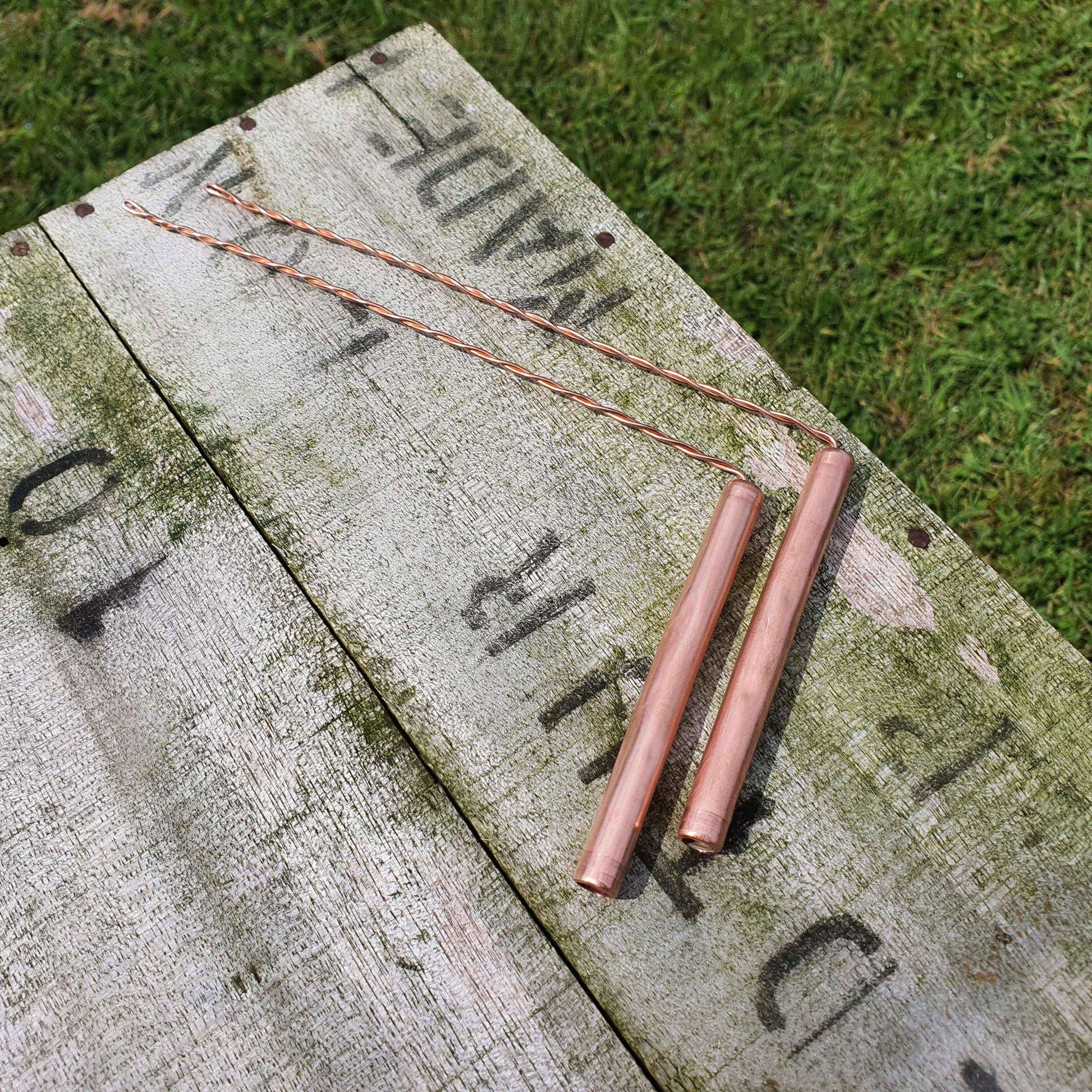 Pair Handmade Pure Copper Dowsing Rods