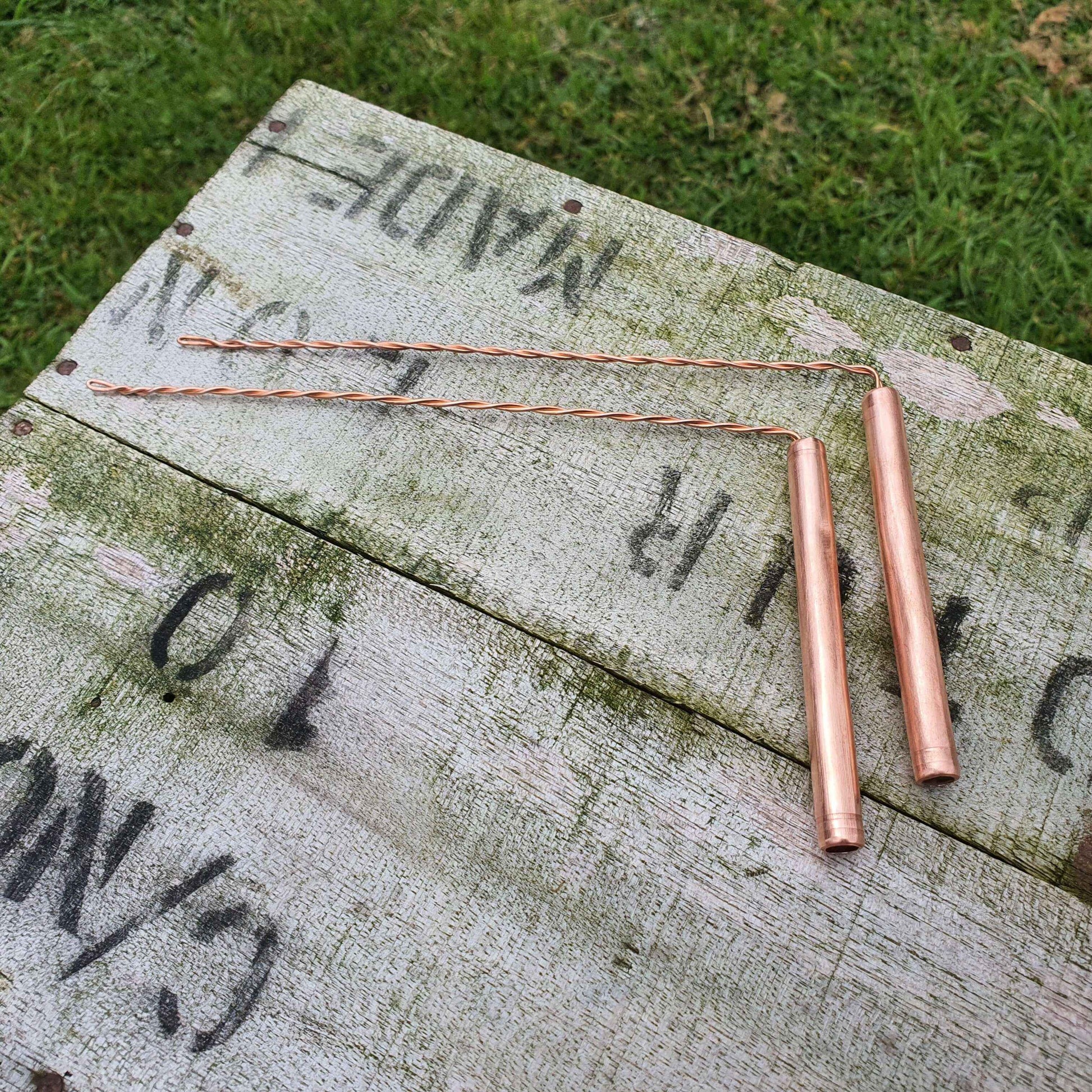 Pair Handmade Pure Copper Dowsing Rods