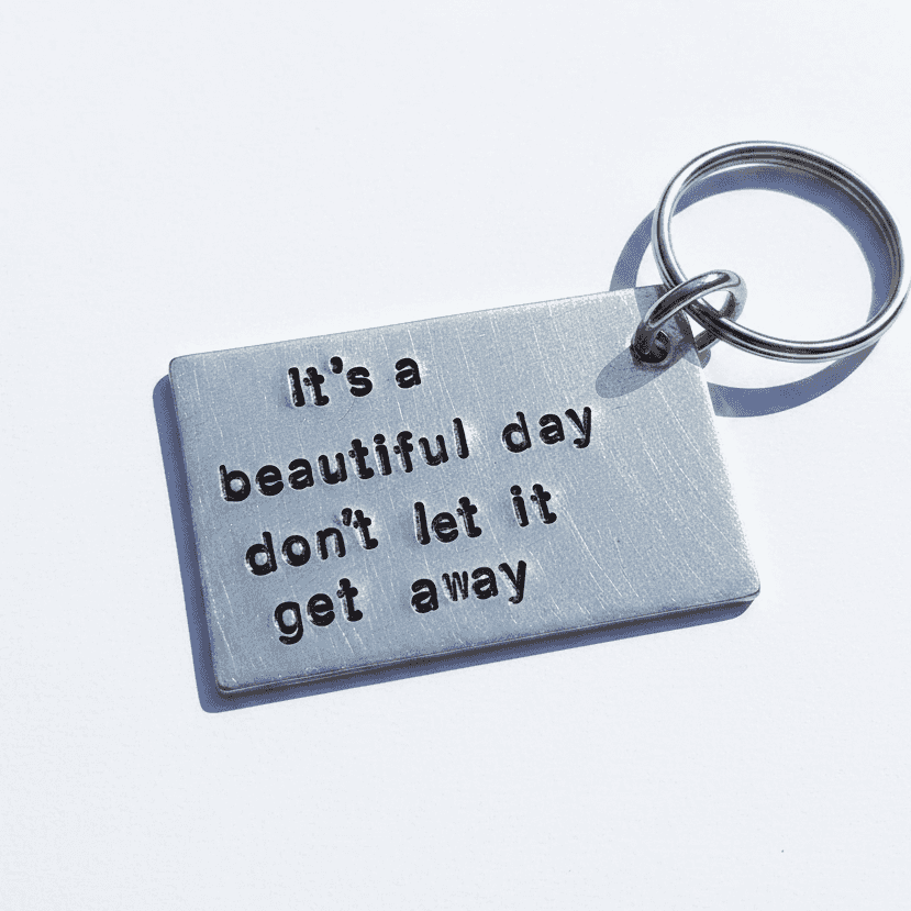 U2 It's A Beautiful Day Don't Let It Get Away Keychain Lyrics Song