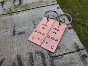 Personalised Pair Of I Still Do Copper 7th Wedding Anniversary Gifts Keychain Keyring Set