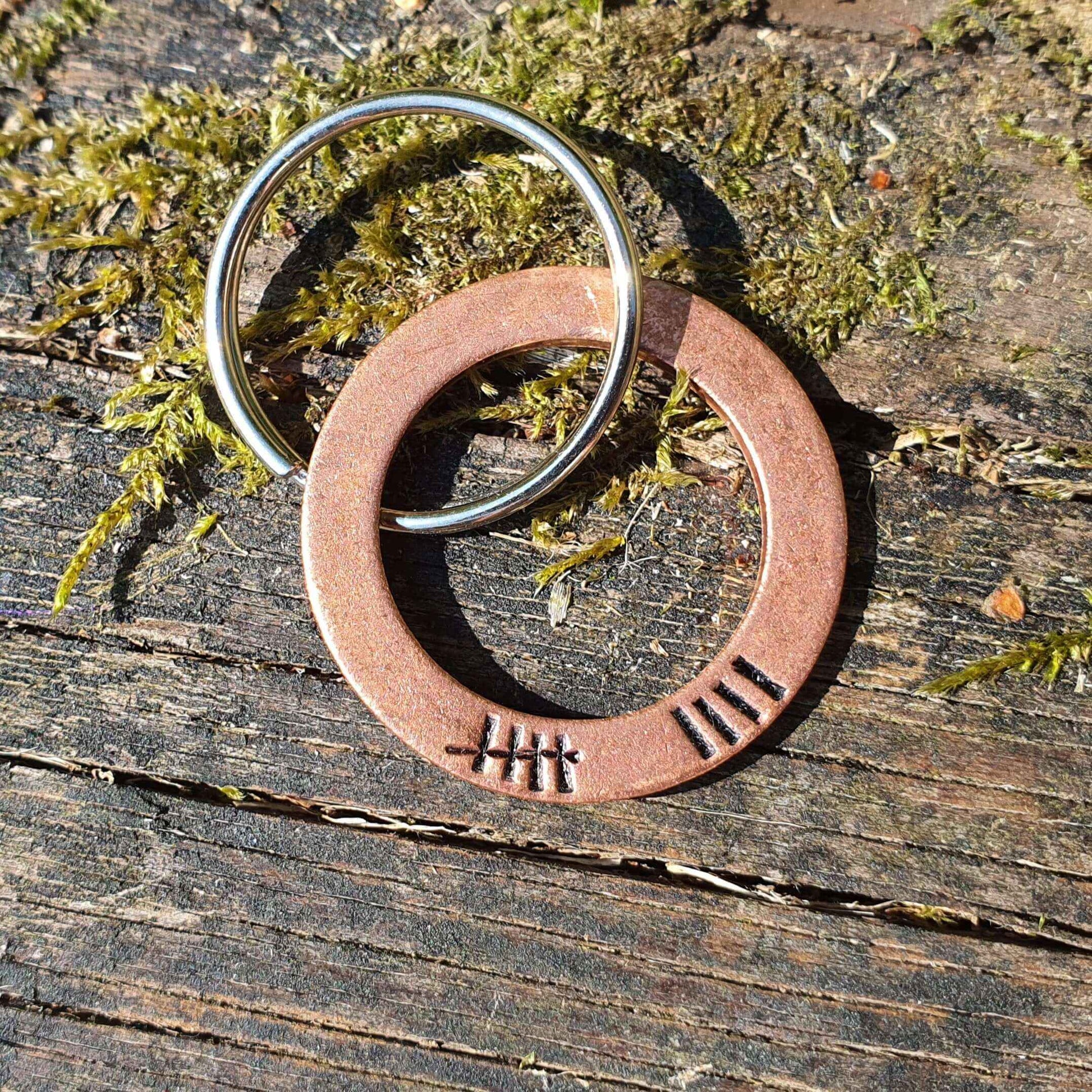 9th Wedding Anniversary Gifts Copper Personalised Keychain