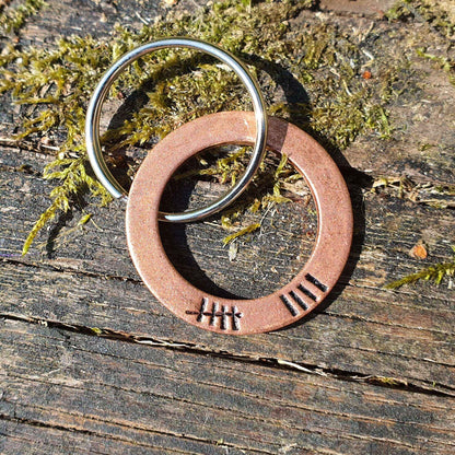 9th Wedding Anniversary Gifts Copper Personalised Keychain