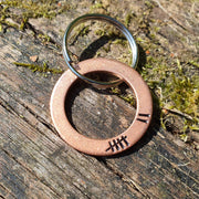 Tally Mark 7 Seven Years Wedding 7th Anniversary Gifts For Men Him Her Copper Personalised Keychain