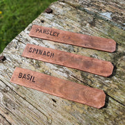 Set Of 3 Personalised Copper Plant Markers Stakes Pick Your Own