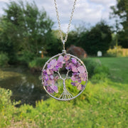 Tree Of Life Pendant Amethyst Necklace Jewellery Gifts For Her