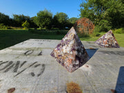 Medium Pyramid Orgone Energy Generator Orgonite Amethyst Moonstone Rose Quartz