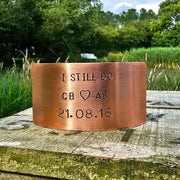 Personalised I Still Do Hand Stamped Copper Anniversary Plaque Wedding Anniversary Card Gifts