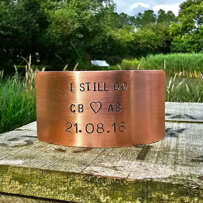 Personalised I Still Do Copper Anniversary Plaque Anniversary 
